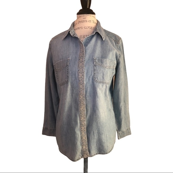 Chico's Tops - Chico’s Women’s light Summer Jeans  button…